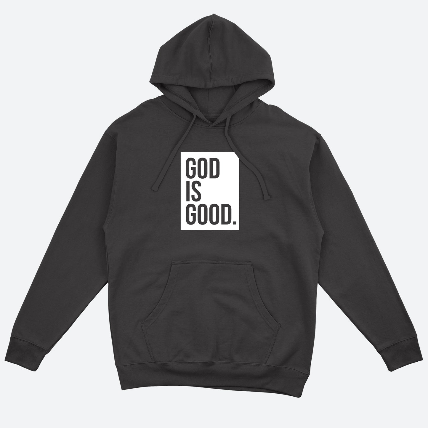 God Is Good Box Logo Unisex Black Hoodie