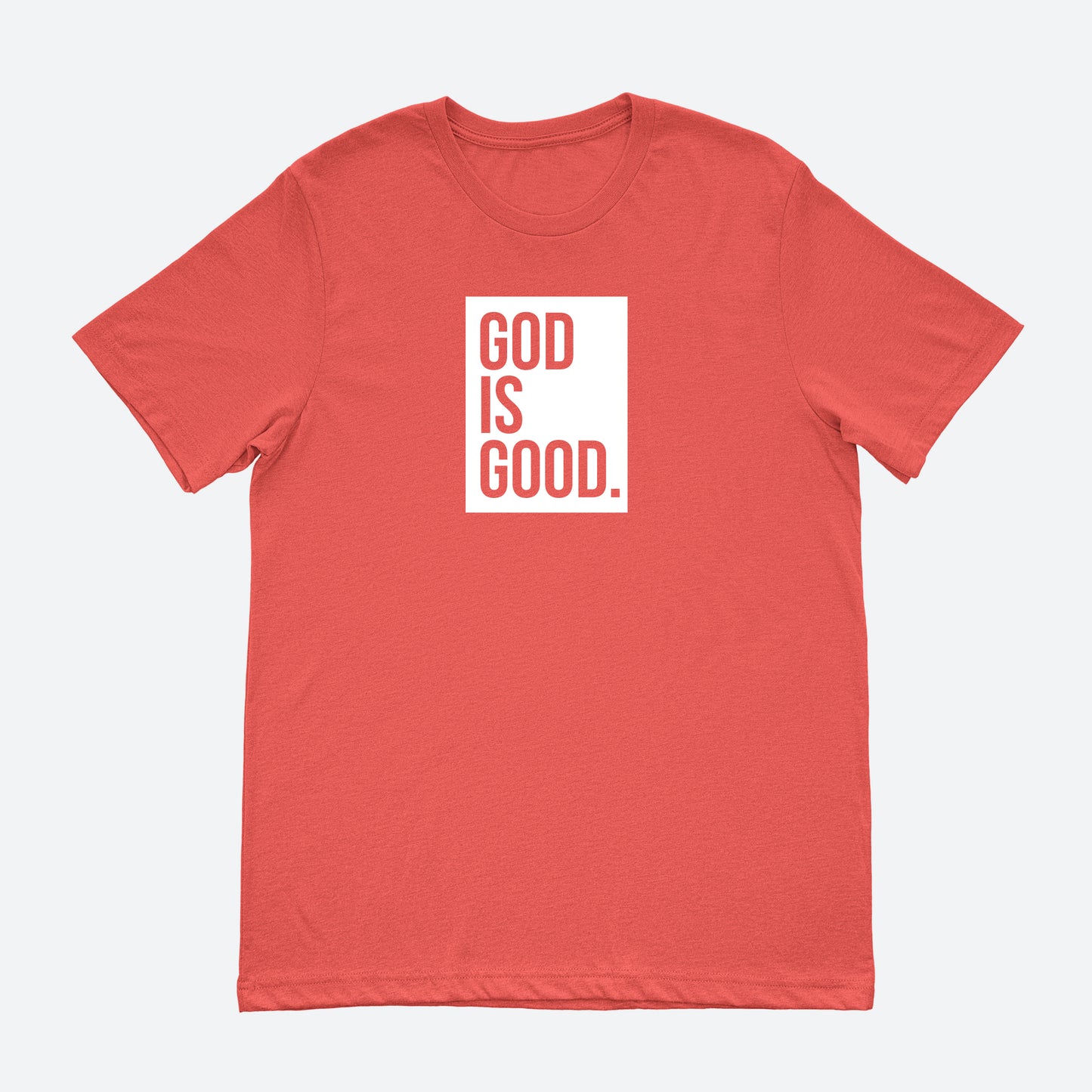 God Is Good Box Logo Unisex Tee Red