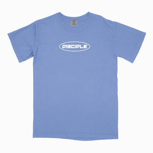 Disciple Tee - Flo Blue/White