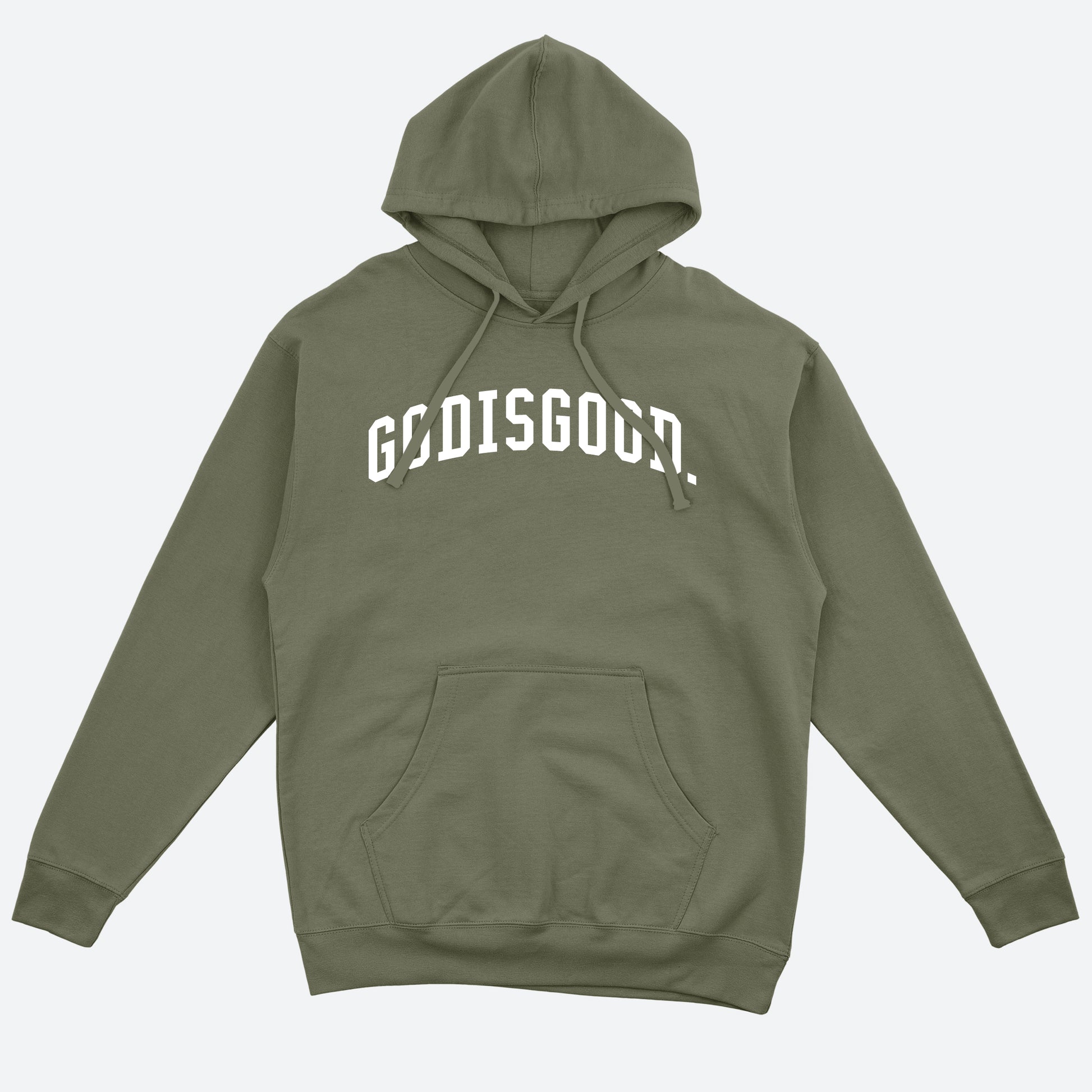 God Is Good Arch Military Green Unisex Hoodie
