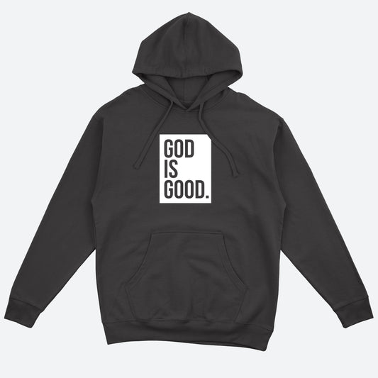 God Is Good Box Logo Unisex Black Hoodie