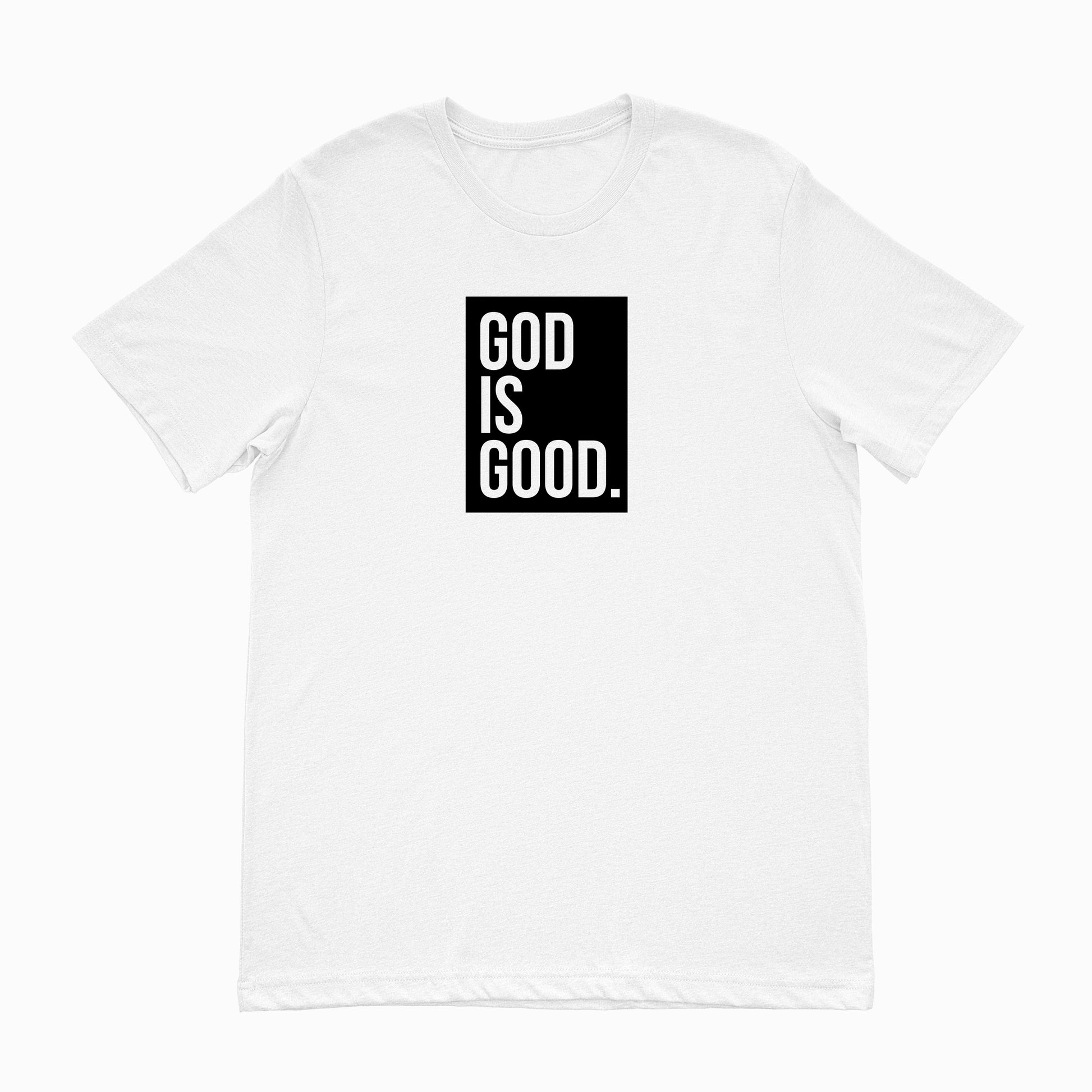 God Is Good Box Logo Unisex Tee White