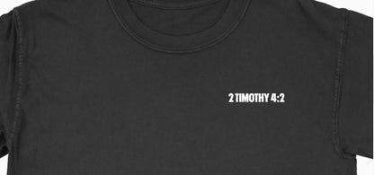 "PREACH" TEE (BLACK/WHITE) FRONT + BACK