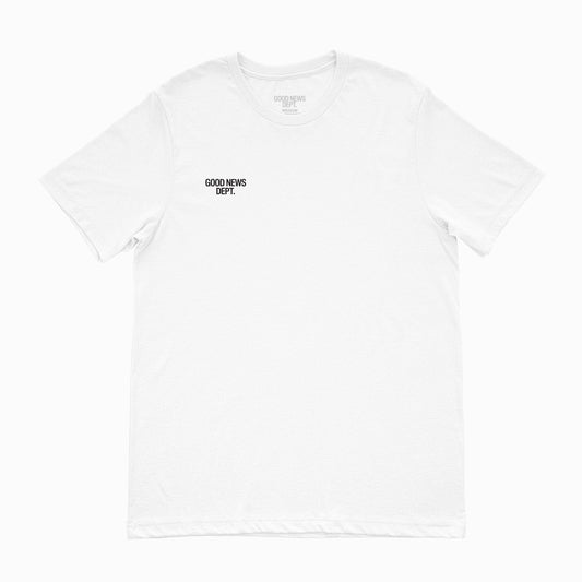 Good News Department Tee - White/Black